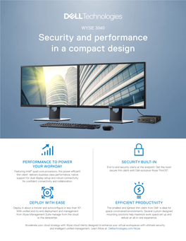Wyse 3040 Thin Client Spec Sheet