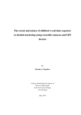 The Extent and Nature of Children's Real-Time Exposure to Alcohol Marketing Using Wearable Cameras and GPS Devices