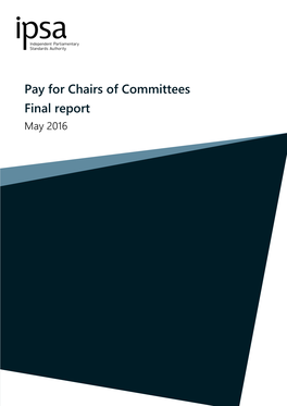 Pay for Chairs of Committees Final Report May 2016