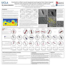 Constraints on Mars's Recent Equatorial Wind Regimes from Interior Layered Deposits and Comparison with General Circulation Model Results E