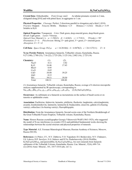 Wulffite K3nacu4o2(SO4)4