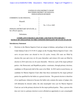 Case 1:12-Cv-01603-RLY-DML Document 1 Filed 11/01/12 Page 1 of 7 Pageid #: 1