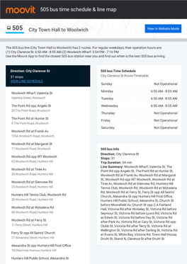 505 Bus Time Schedule & Line Route