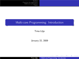 Multi-Core Programming: Introduction