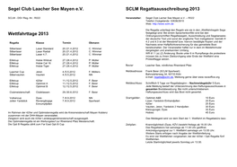 Ausschreibung SCLM 2013