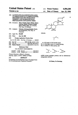 United States Patent (19) 11 Patent Number: 4,584,288 Nickish Et Al