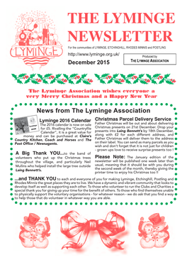 THE LYMINGE NEWSLETTER for the Communities of LYMINGE, ETCHINGHILL, RHODES MINNIS and POSTLING