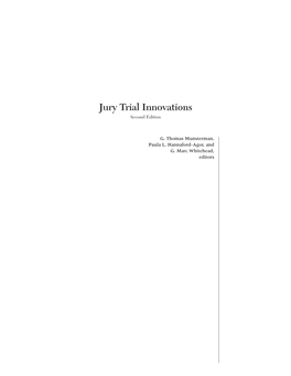 Jury Trial Innovations Second Edition