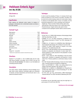 Hektoen Enteric Agar H Art