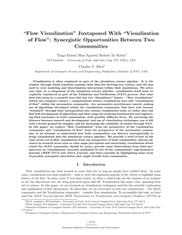 Flow Visualization” Juxtaposed with “Visualization of Flow”: Synergistic Opportunities Between Two Communities