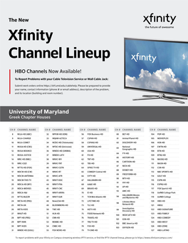 Xfinity Channel Lineup