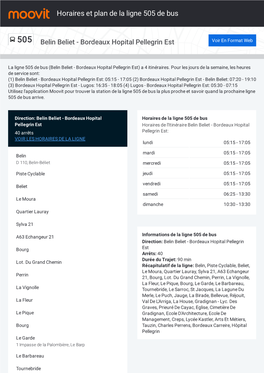 Horaires Et Trajet De La Ligne 505 De Bus Sur Une Carte