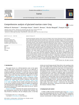 Comprehensive Analysis of Glaciated Martian Crater Greg ⇑ William K