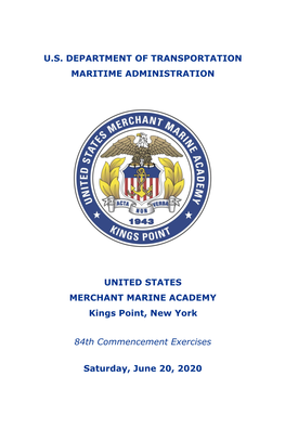 U.S. Department of Transportation Maritime Administration
