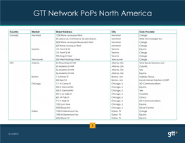 GTT Network Pops North America