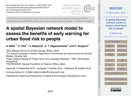 A Spatial Bayesian Network Model to Assess Urban Flood Risk to People