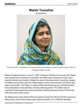 Malala Yousafzai