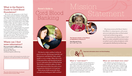 Patient Guide to Cord Blood Banking