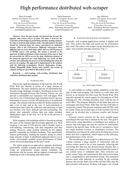 High Performance Distributed Web-Scraper
