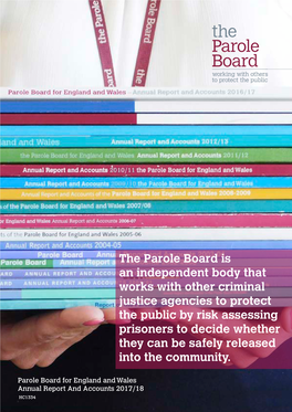 Parole Board Annual Report 2018