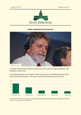 Brazil: Presidential Election 2018