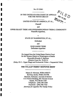 TULALIP TRIBES' RESPONSE BRIEF I Mason D