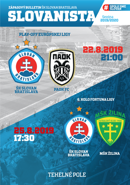BULLETIN PAOK FC & MSK ZILINA Pre