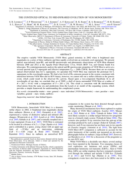 The Continued Optical to Mid-Infrared Evolution of V838 Monocerotis* S