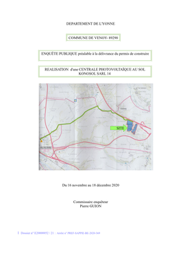 Venoy Rapport 2 Central Photovoltaique 2