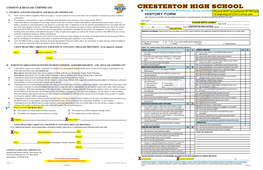 CHESTERTON HIGH SCHOOL ■■■PreparticipationPhysicalEvaluation I