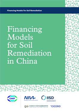 Financing Models for Soil Remediation in China Financing Models for Soil Remediation in China