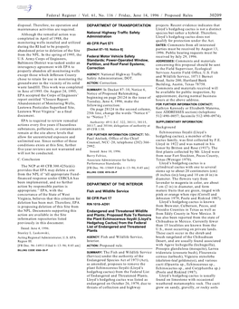 Federal Register / Vol. 61, No. 116 / Friday, June 14, 1996 / Proposed Rules 30209 Disposal