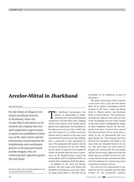 Arcelor-Mittal in Jharkhand the Project