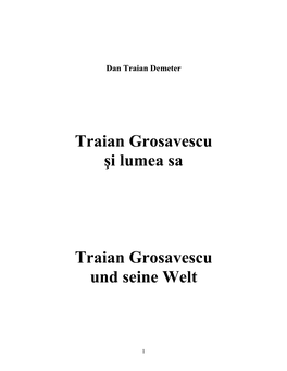 Traian Grosavescu Şi Lumea Sa Traian Grosavescu Und Seine Welt