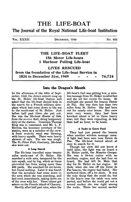 THE LIFE-BOAT the Journal of the Royal National Life-Boat Institution