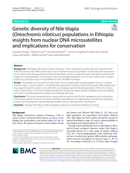 Genetic Diversity of Nile Tilapia (