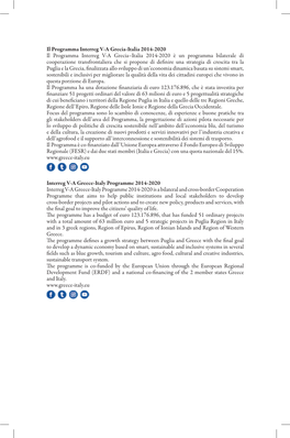 Il Programma Interreg V-A Grecia-Italia 2014-2020 Il