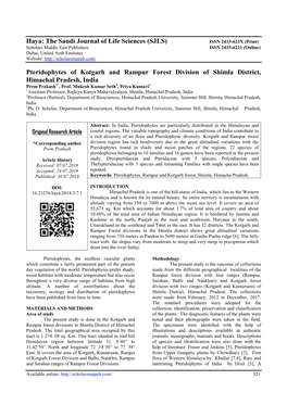 (SJLS) Pteridophytes of Kotgarh And