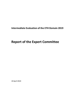 Report of the Expert Committee