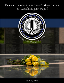 May 2, 2021 Texas Peace Officers' Memorial & Candlelight Vigil