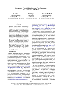 Compound Probabilistic Context-Free Grammars for Grammar Induction