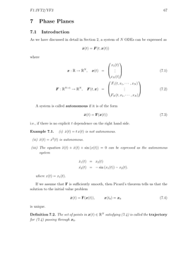 7 Phase Planes