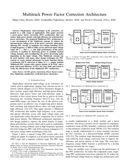 Multitrack Power Factor Correction Architecture Minjie Chen, Member, IEEE, Sombuddha Chakraborty, Member, IEEE, and David J