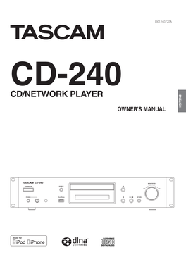 CD-240 Owner's Manual