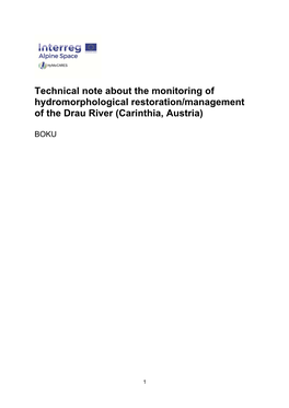 Technical Note About the Monitoring of Hydromorphological Restoration/Management of the Drau River (Carinthia, Austria)