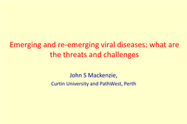 Emerging Diseases: the Definition