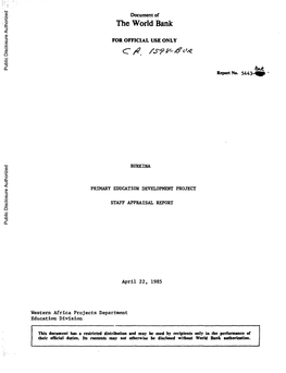 World Bank Document