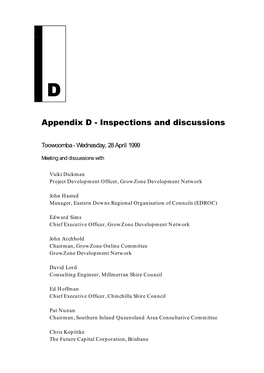 Appendix D - Inspections and Discussions 359