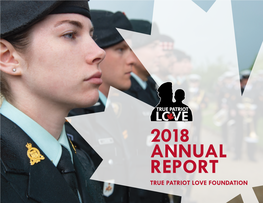 2018 Annual Report True Patriot Love Foundation Strengthening Military and Veteran Families