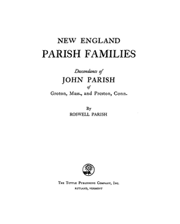 TO PARISH (PARRISH) NAMES 439 INDEX to OTHER NAMES 450 INDEX to APPENDIX 501 Illustrations